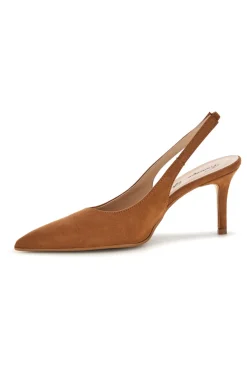 Braune Slingback-Pumps mit spitz zulaufender Schuhspitze Francesca Gritti P7061