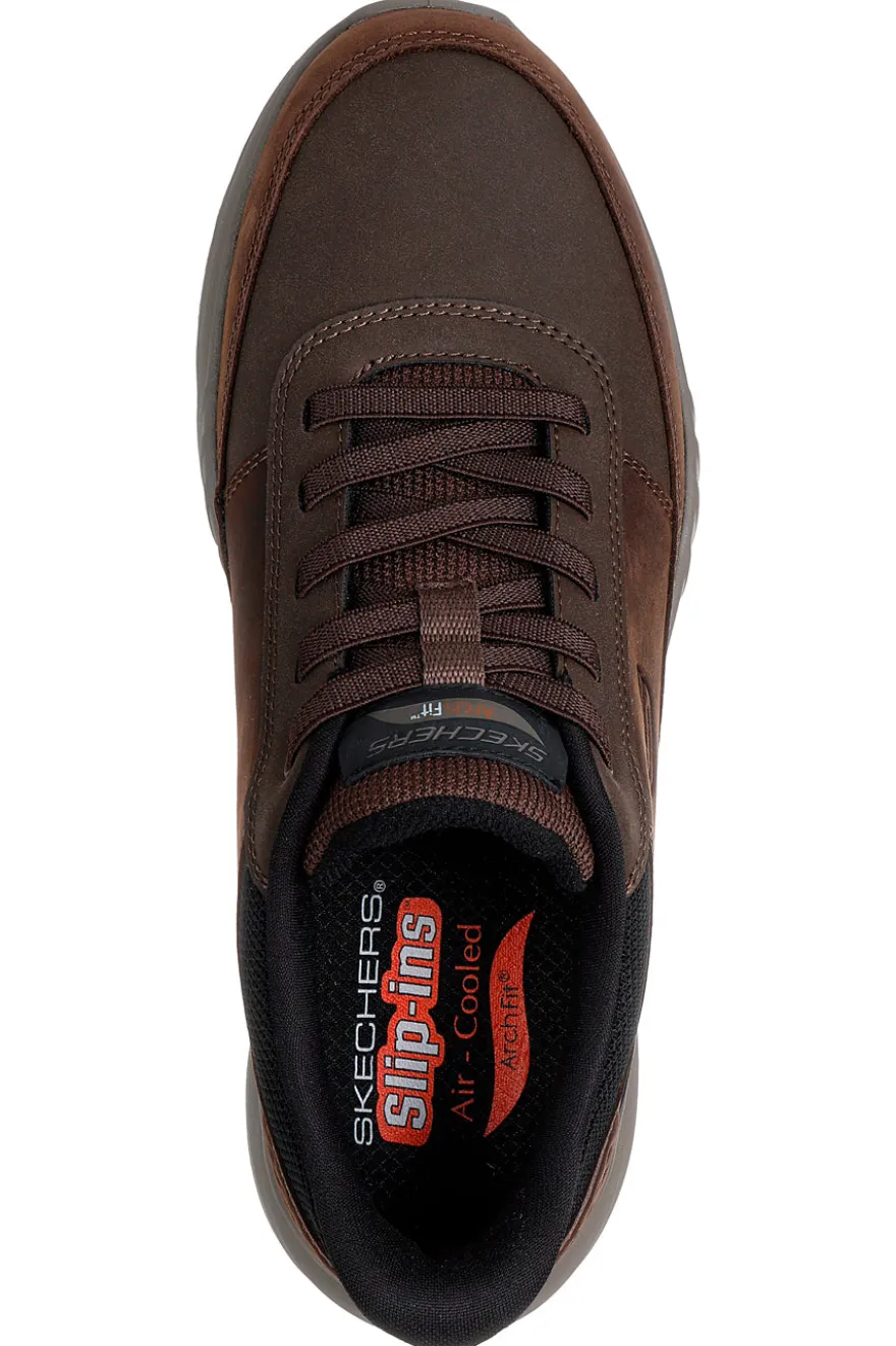 Braune Slip-In-Sneaker mit Arch Fit und Glide-Step Skechers Orvan Moxley