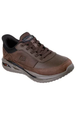 Braune Slip-In-Sneaker mit Arch Fit und Glide-Step Skechers Orvan Moxley