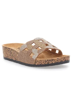 Braune Slipper mit verziertem Band PRIMA RIGA 14224