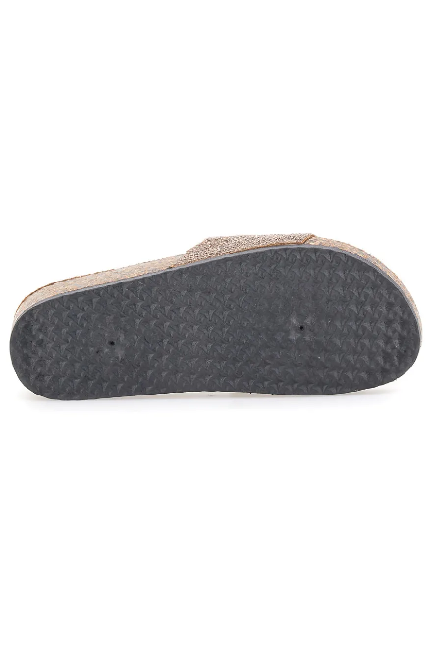 Braune Slipper mit verziertem Band PRIMA RIGA 14224