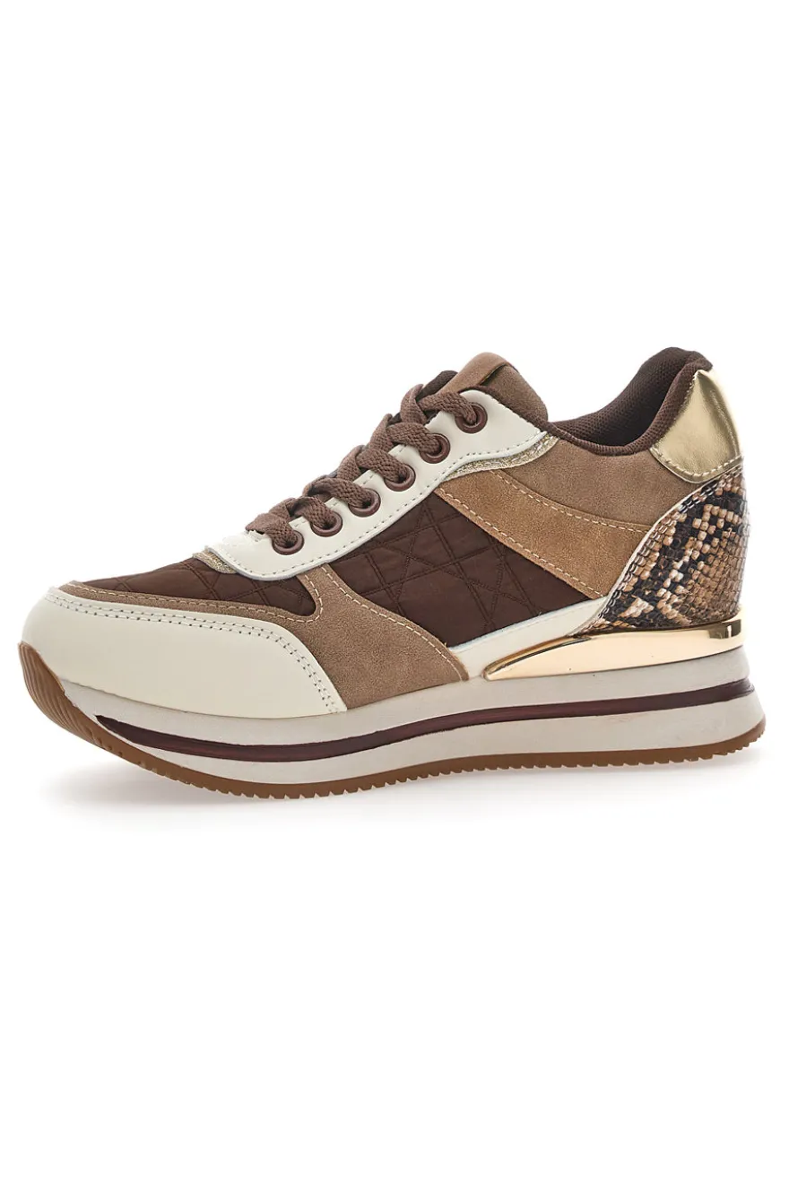 Braune Sneakers mit Keilabsatz Prima Riga 385