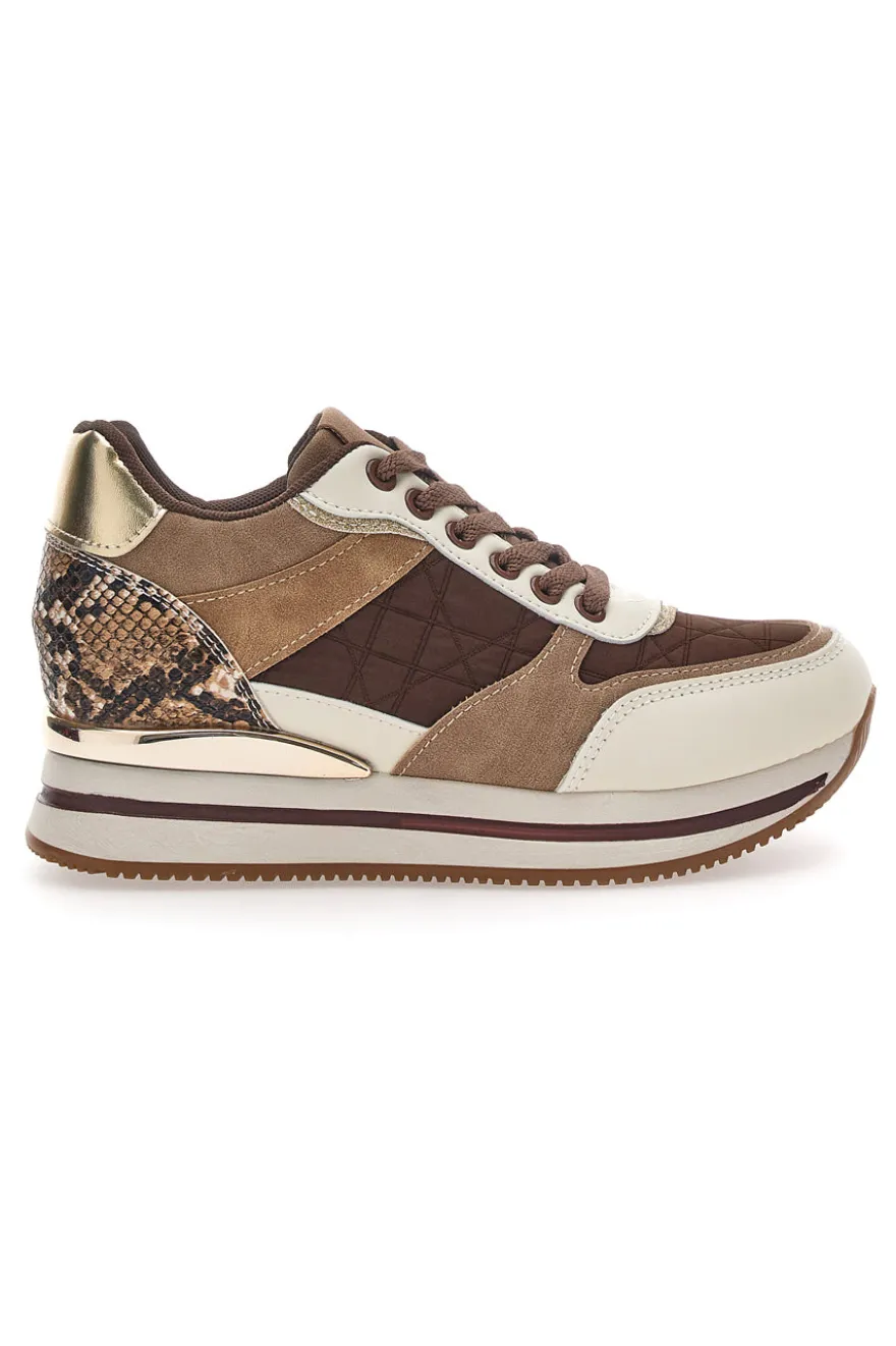 Braune Sneakers mit Keilabsatz Prima Riga 385