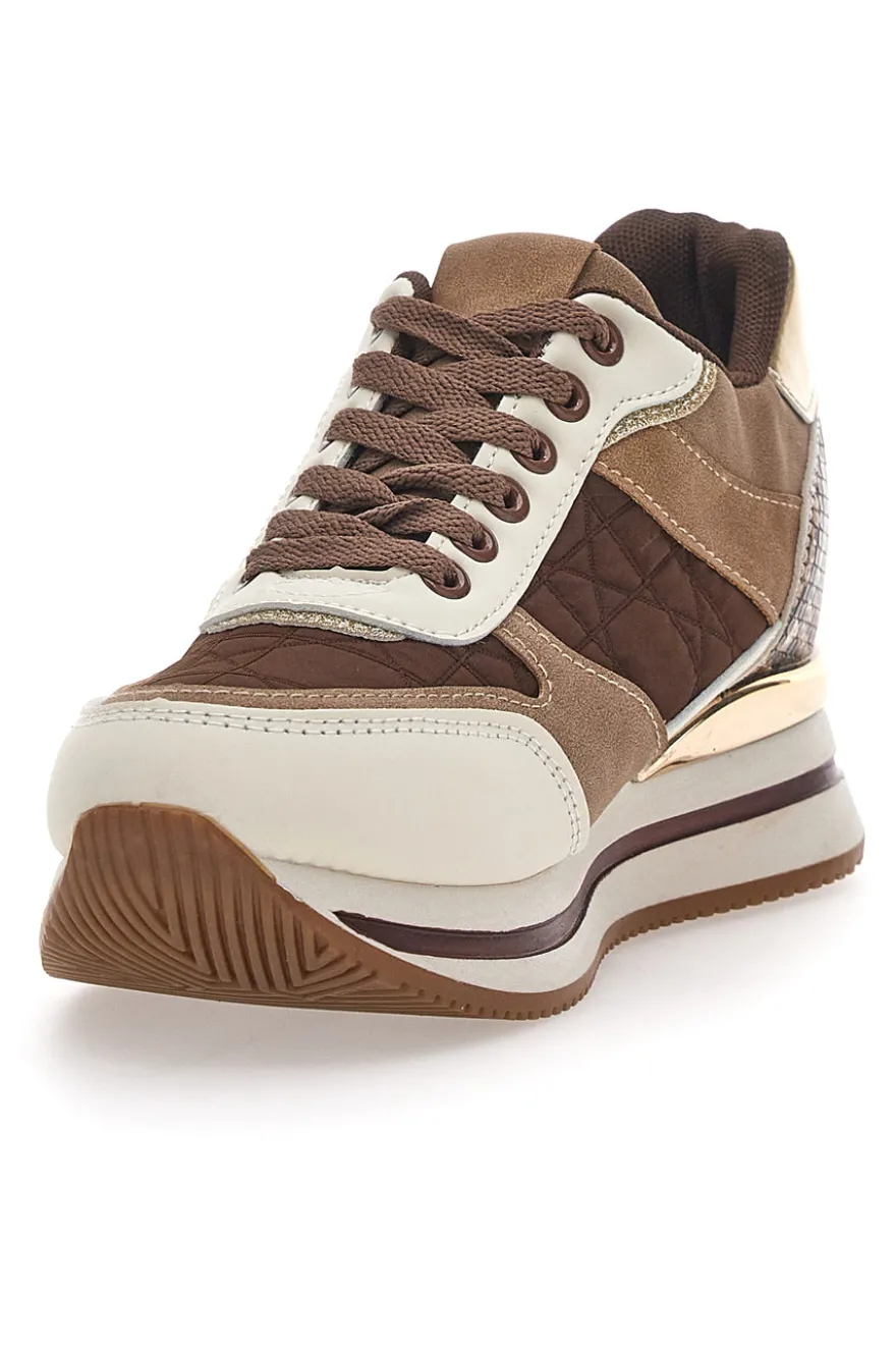 Braune Sneakers mit Keilabsatz Prima Riga 385