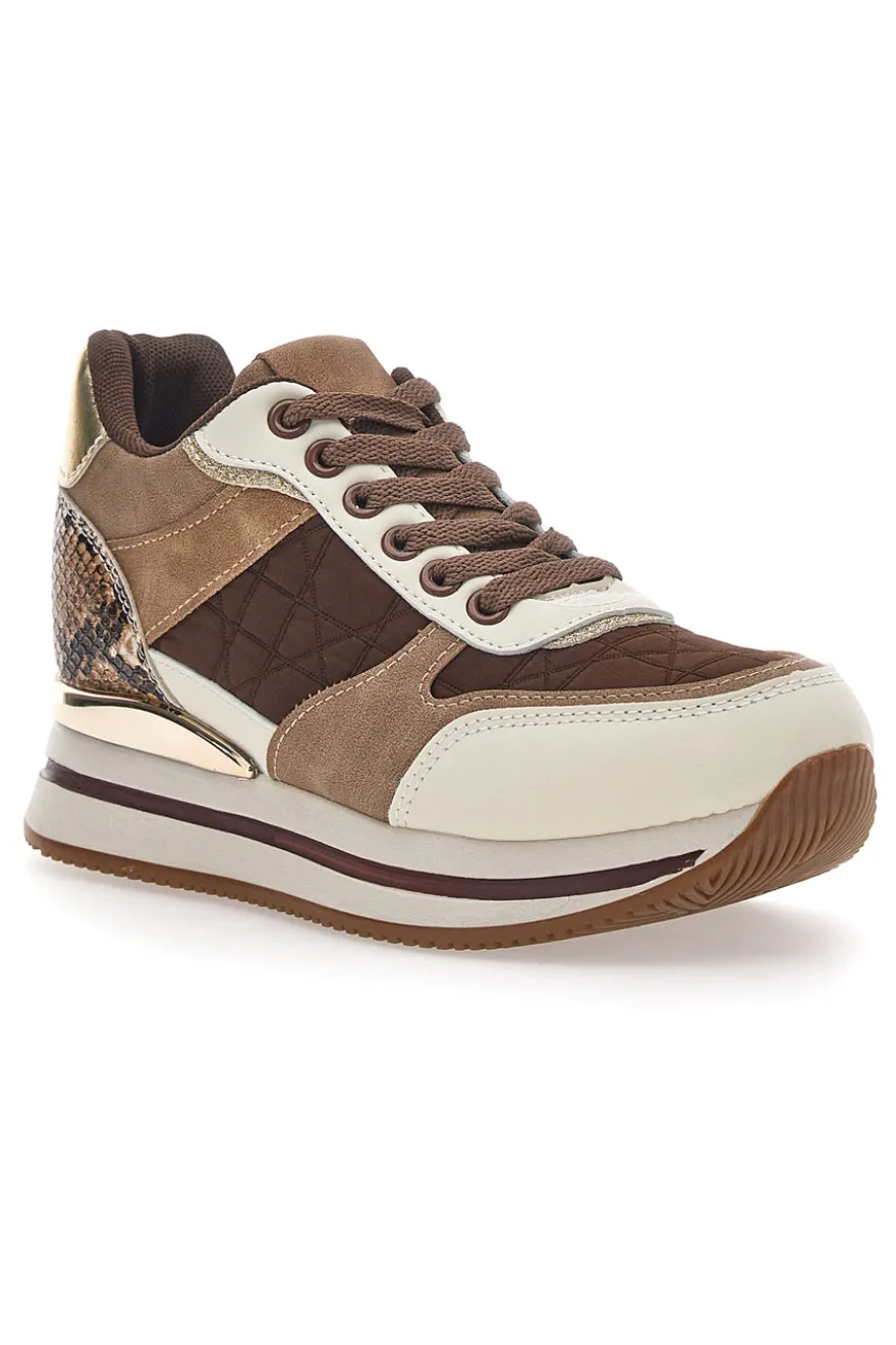 Braune Sneakers mit Keilabsatz Prima Riga 385