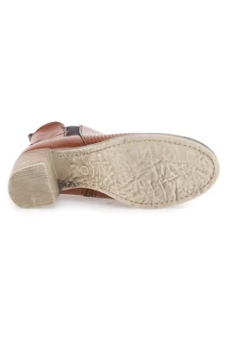 Braune Stiefeletten mit Absatz Mon Dieu 301