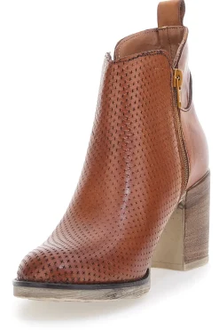 Braune Stiefeletten mit Absatz Mon Dieu 301