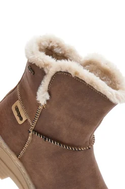 Braune Stiefeletten mit warmer Innenausstattung und Profilsohle Relife 22808B11R