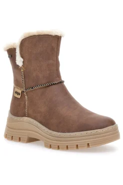 Braune Stiefeletten mit warmer Innenausstattung und Profilsohle Relife 22808B11R