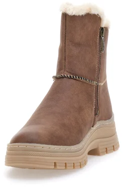 Braune Stiefeletten mit warmer Innenausstattung und Profilsohle Relife 22808B11R