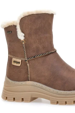 Braune Stiefeletten mit warmer Innenausstattung und Profilsohle Relife 22808B11R