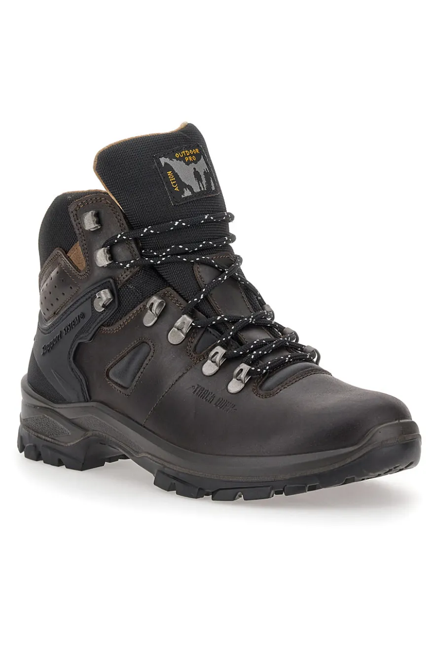 Braune Trekkingstiefel mit Stützsystem Track Down 14515