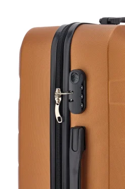 Bronzener Hartschalenkoffer mit Zahlenschloss Prima Riga 138 P
