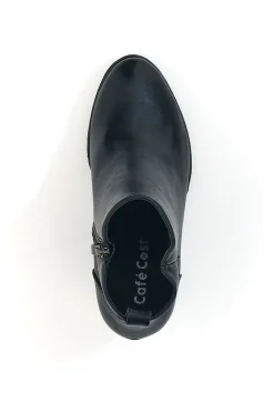 Cafè Cost 16807213 Schwarze Stiefeletten mit breitem Absatz und Profilsohle