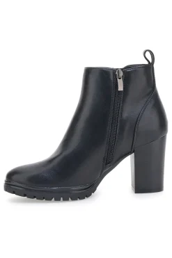 Cafè Cost 16807213 Schwarze Stiefeletten mit breitem Absatz und Profilsohle