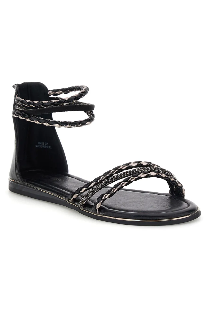 Cafe' cost RH16 schwarz Riemchensandalen
