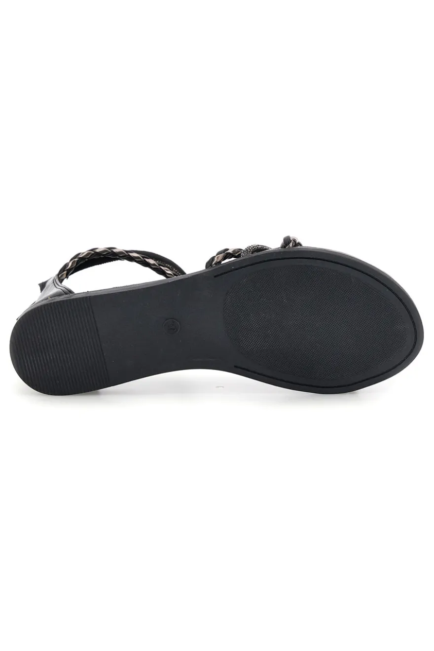 Cafe' cost RH16 schwarz Riemchensandalen