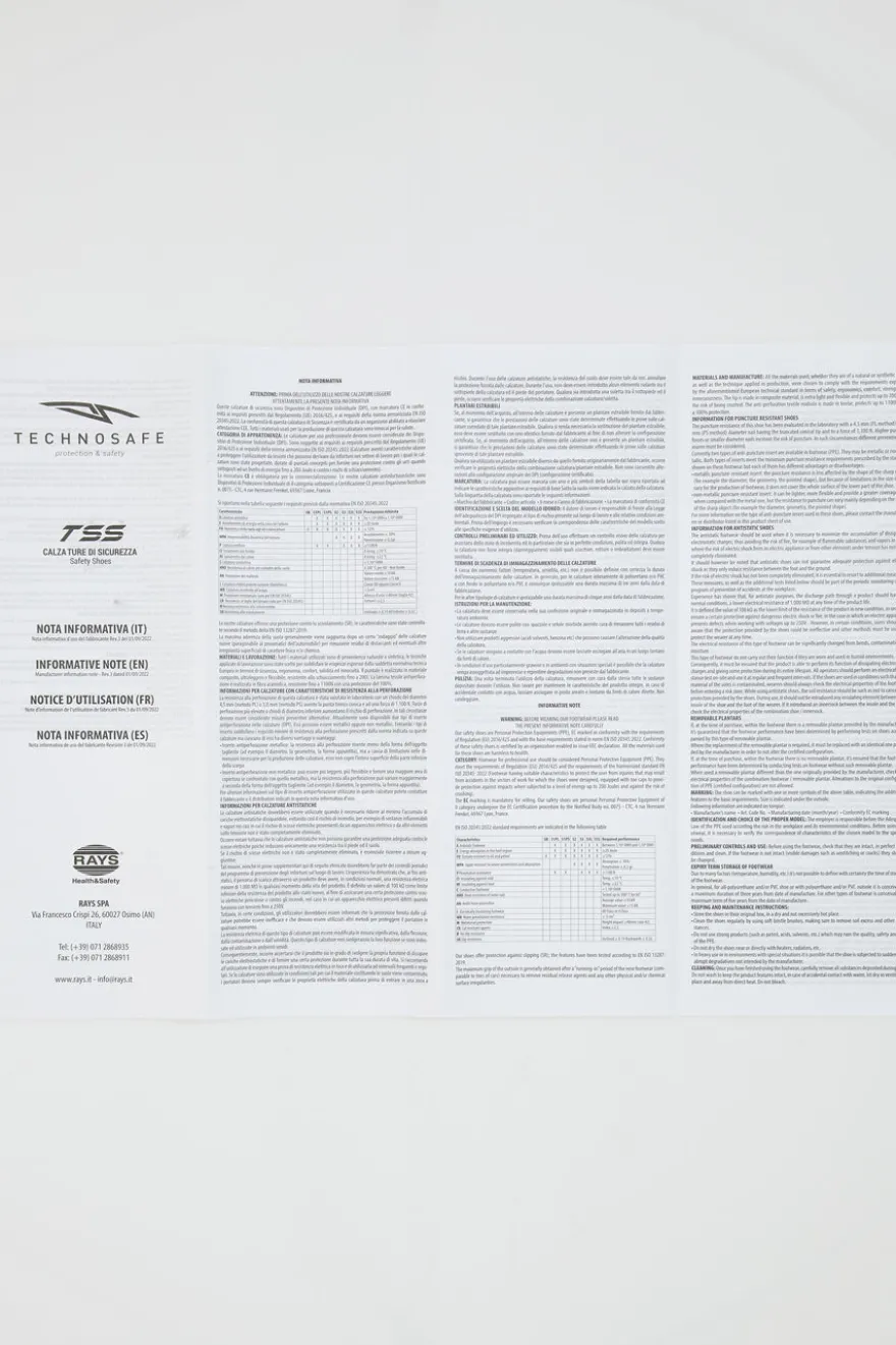 Calzatura di Sicurezza Nere Technosafe 2001 S1P SRC