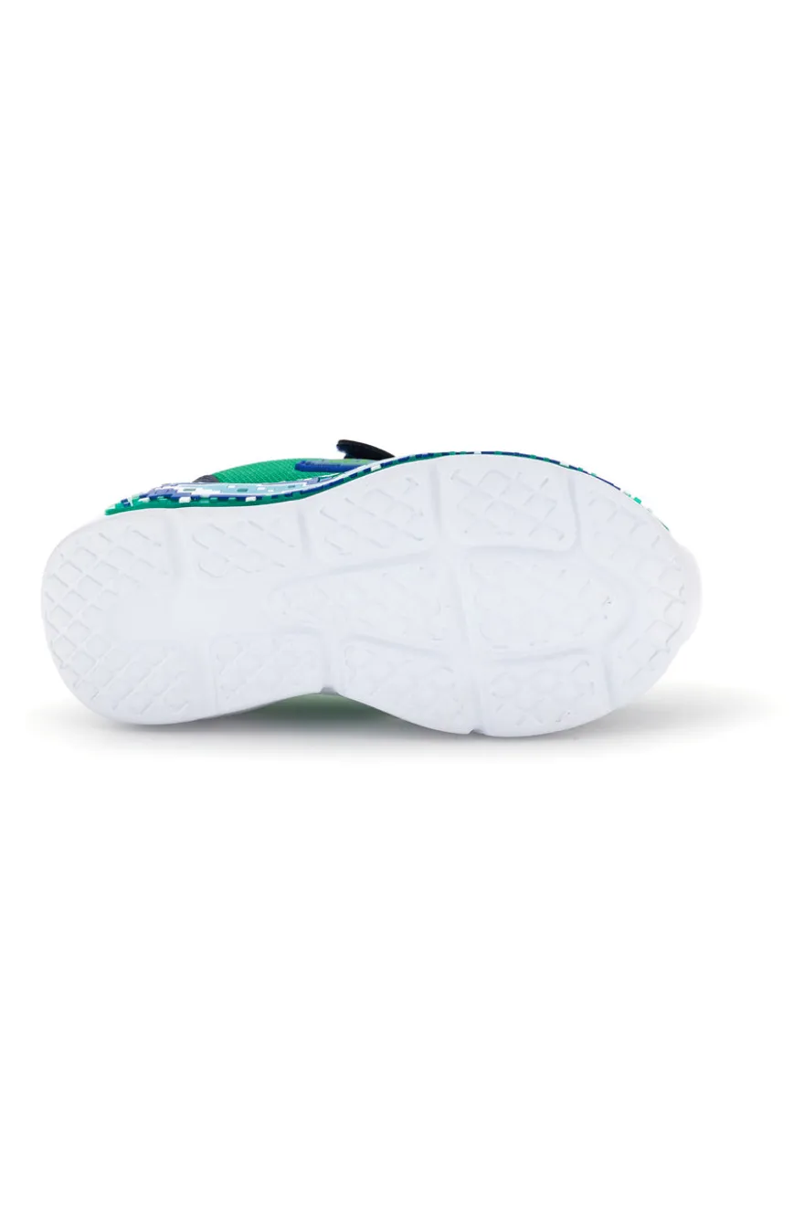 Calzature blu e verdi con luci e strappo M kids MJ6040