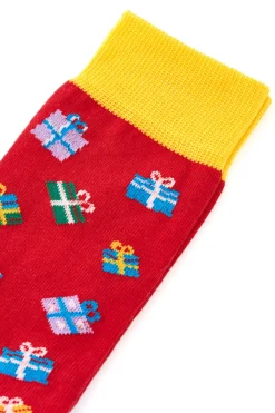 Calzini Rossi Con Regali Taglia Unica Crazy Socks 019