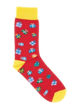Calzini Rossi Con Regali Taglia Unica Crazy Socks 019