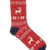 Calzini Rossi e Blu Natalizi Taglia Unica Crazy Socks 017