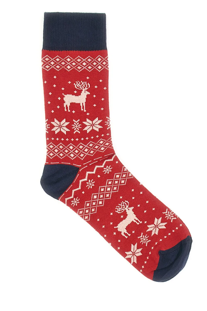 Calzini Rossi e Blu Natalizi Taglia Unica Crazy Socks 017