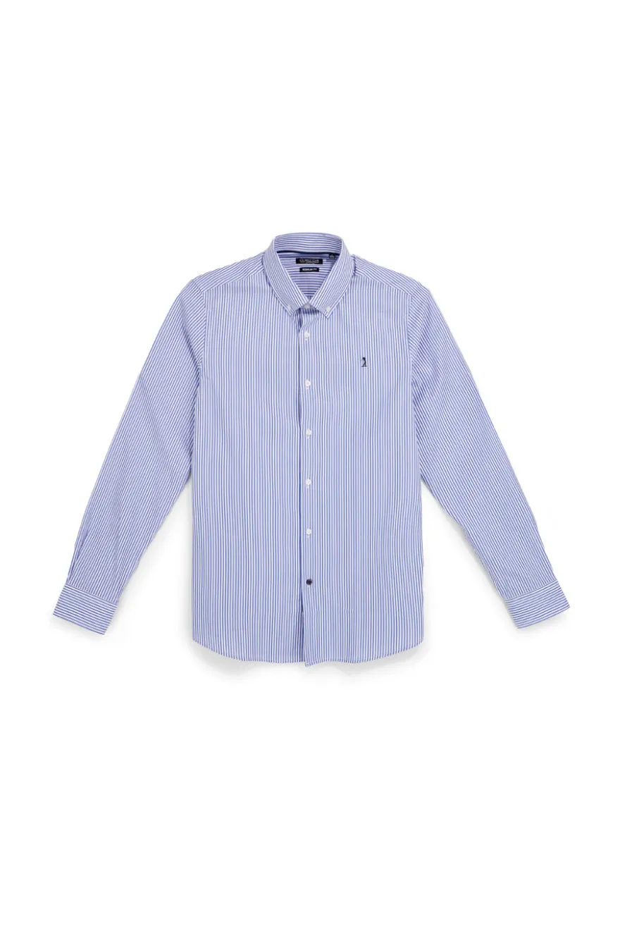 Camicia Azzurra a righe Us golf CA2605