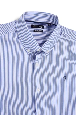 Camicia Azzurra a righe Us golf CA2605