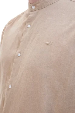Camicia Beige con Collo Coreana in Misto Lino NO LIMITS MASH009S24
