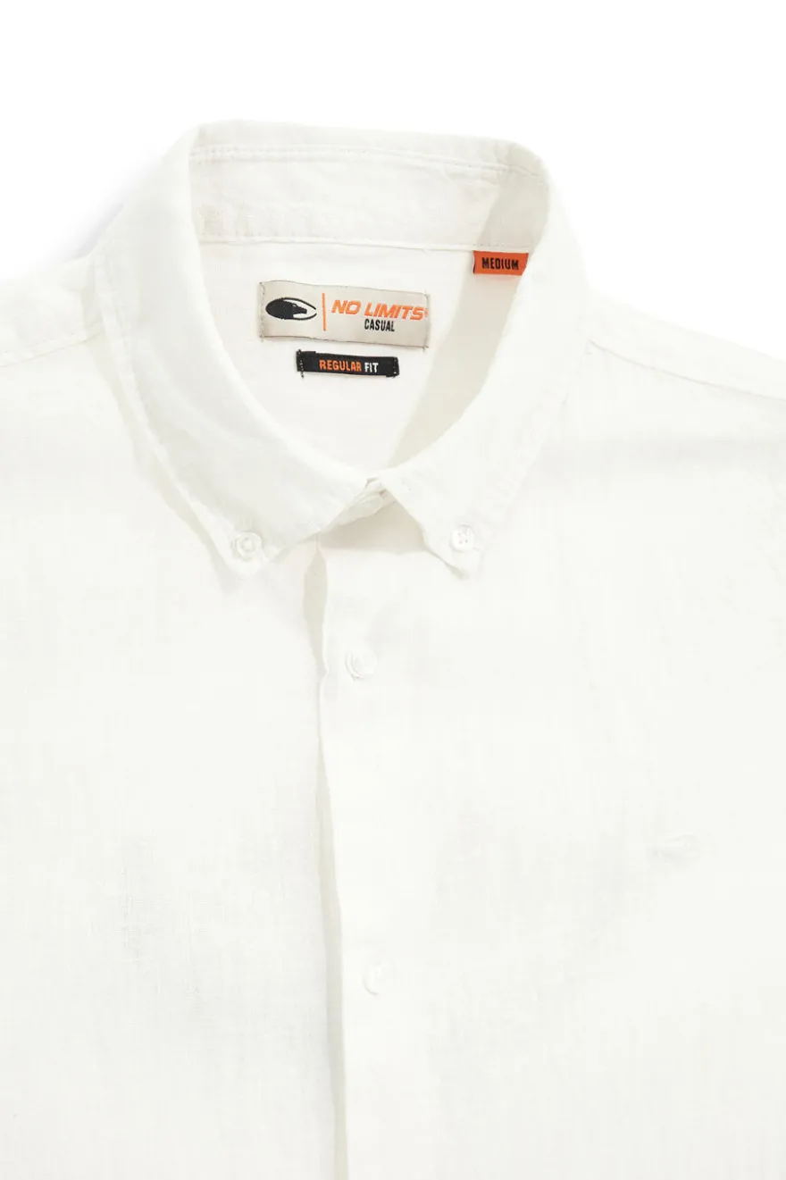 Camicia bianca in misto lino No limits MASH010S24
