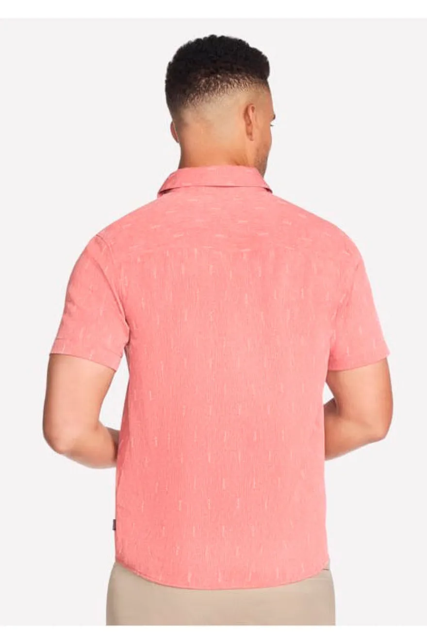 Camicia Skechers The GO WALK Air Printed Short Sleeve Shirt Mattone