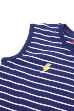 Canotta Blu con Righe Bianche Pitt Kids PT-B-T-05008
