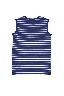 Canotta Blu con Righe Bianche Pitt Kids PT-B-T-05008