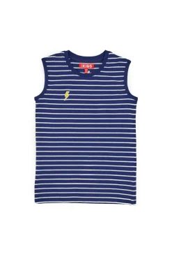 Canotta Blu con Righe Bianche Pitt Kids PT-B-T-05008