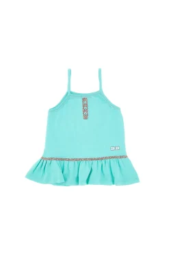 Canotta con Spalline Fine Verde Acqua Pitt Kids PT-K-T-7009
