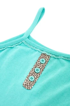 Canotta con Spalline Fine Verde Acqua Pitt Kids PT-K-T-7009