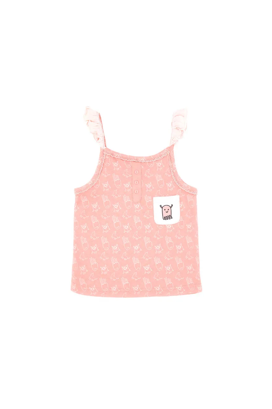 Canotta Con Taschino Rosa Pitt Kids PT-K-T-7033