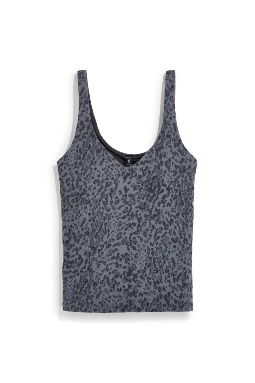 Canotta Grigia con Stampa Animalier e Reggiseno Integrato Skechers TT162