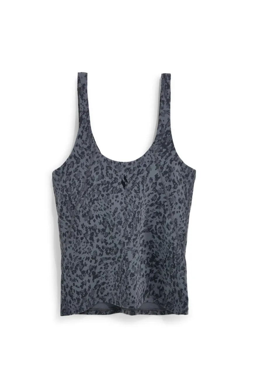 Canotta Grigia con Stampa Animalier e Reggiseno Integrato Skechers TT162