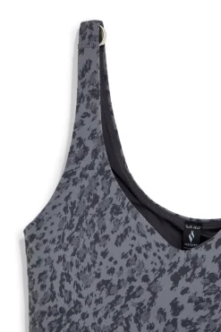 Canotta Grigia con Stampa Animalier e Reggiseno Integrato Skechers TT162