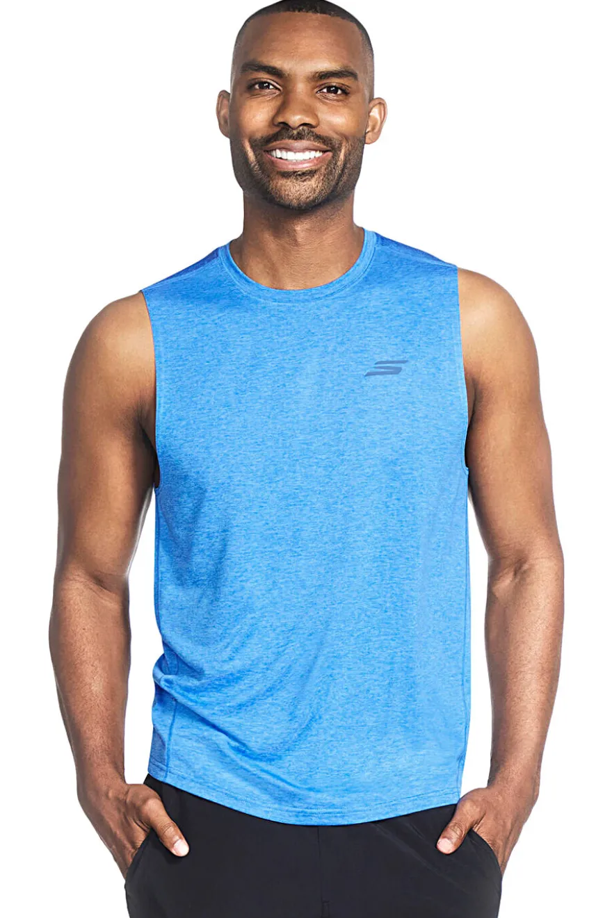 Canotta Turchese Smanicata Skechers GO DRI Charge Muscle Tank