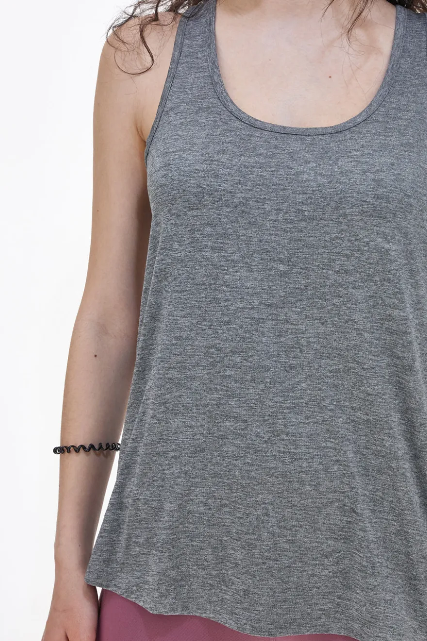 Canottiera Skechers Godri Swift Tunic Tank Grigia