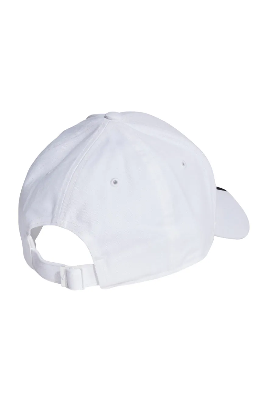 Cappellino Bianco con Frontino Curvo Adidas Baseball 3S Cap