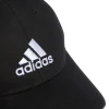 Cappellino con Frontino Nero e Logo Adidas Bianco ADIDAS BBALL CAP COT