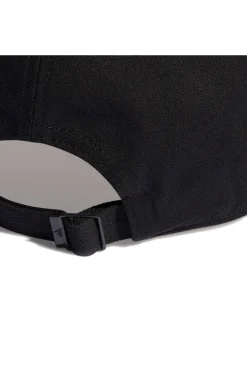Cappellino con Frontino Nero e Logo Adidas Bianco ADIDAS BBALL CAP COT