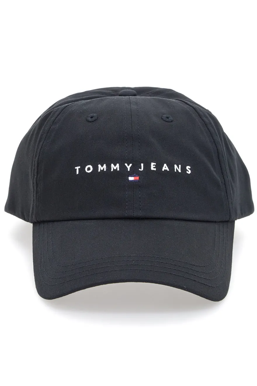 Cappellino nero con logo ricamato Tommy Jeans Logo Cap