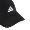 Cappellino nero con visiera curva e logo Adidas JN 6589
