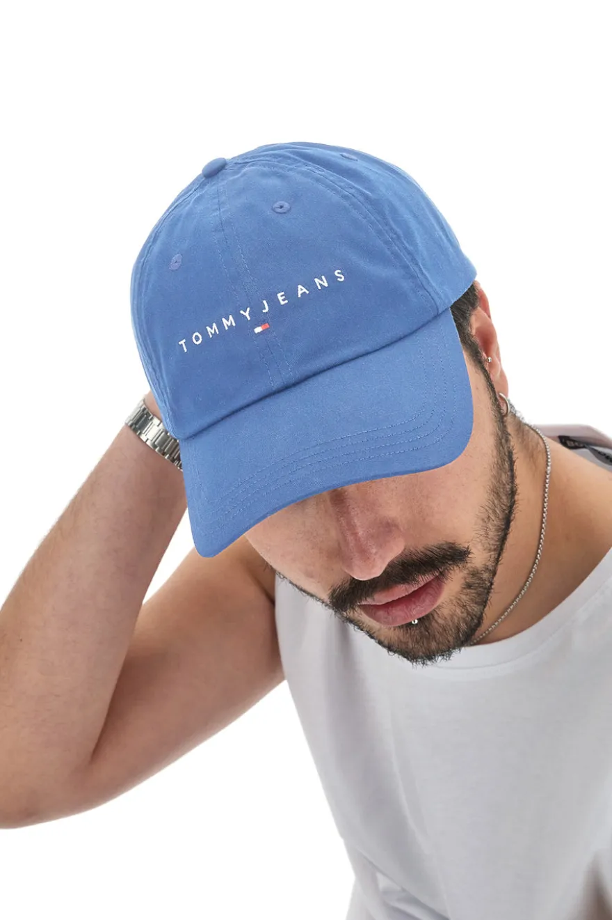 Cappello azzurro con logo ricamato Tommy jeans CAP