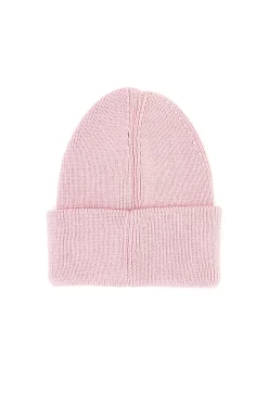 Cappello beanie rosa in maglia con logo Tommy Jeans Linear Beanie